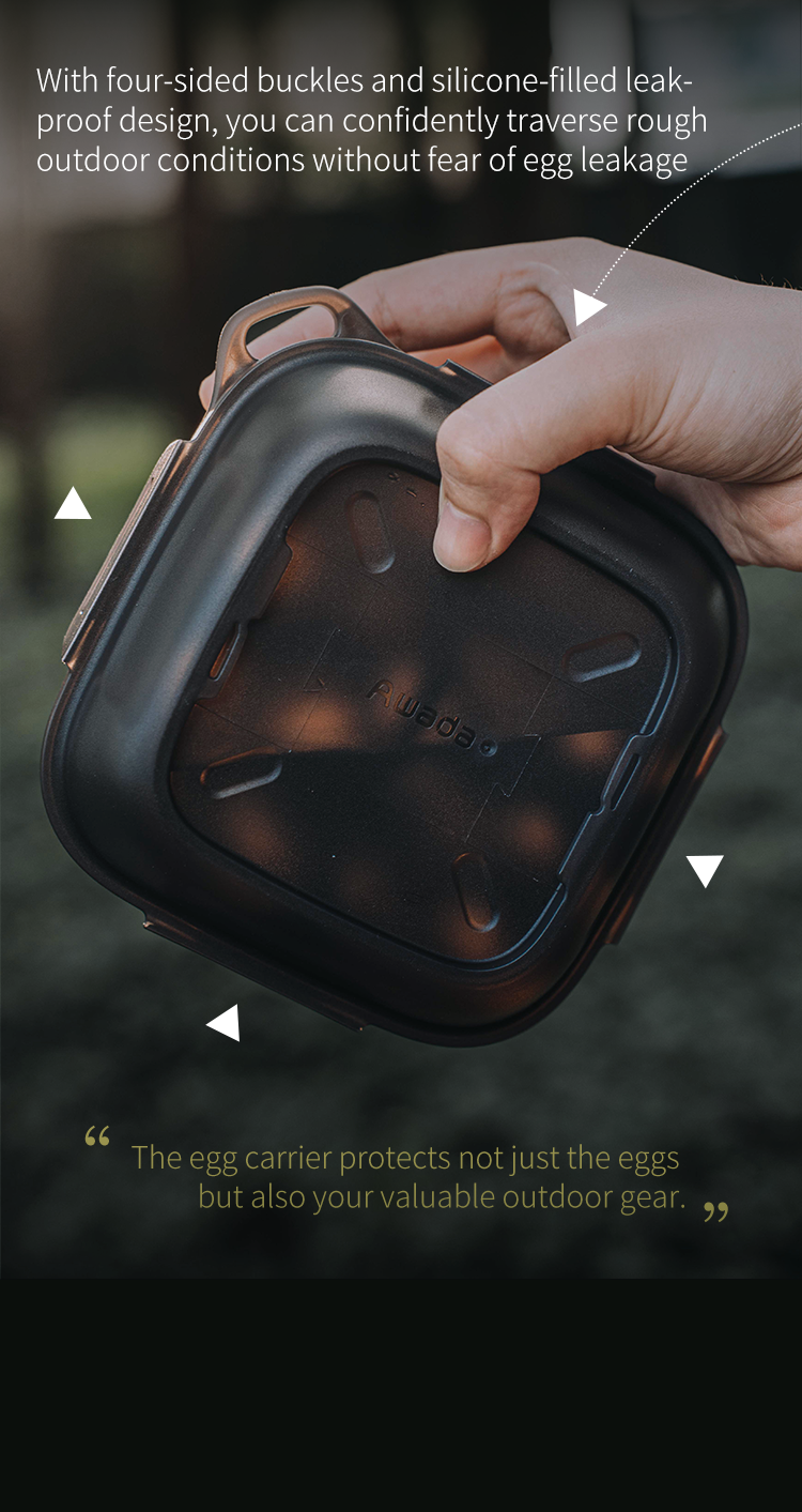 2-in-1 Egg Container】 Outdoor Camping Egg Storage Box and Steamer Shatterproof Leakproof Portable