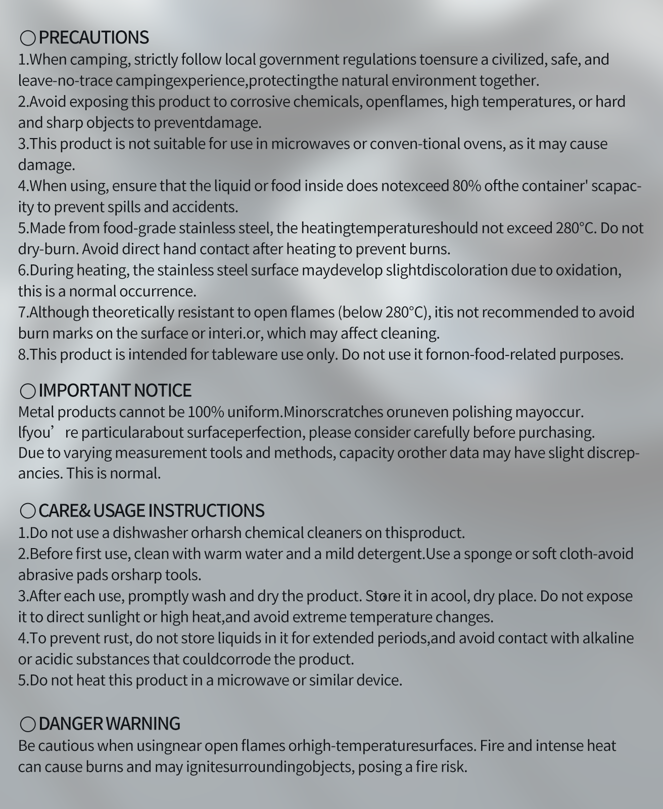 Awada 304 Stainless Steel Outdoor Tableware Set β Cup, Bowl, Plate & Camping Cutlery with Storage Bag