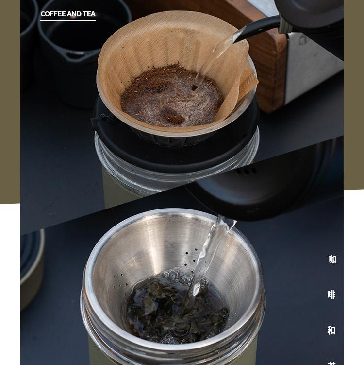 Awada Portable Hand Drip Coffee Maker โ Travel Pour-Over Coffee Set with Grinder for Camping & Office