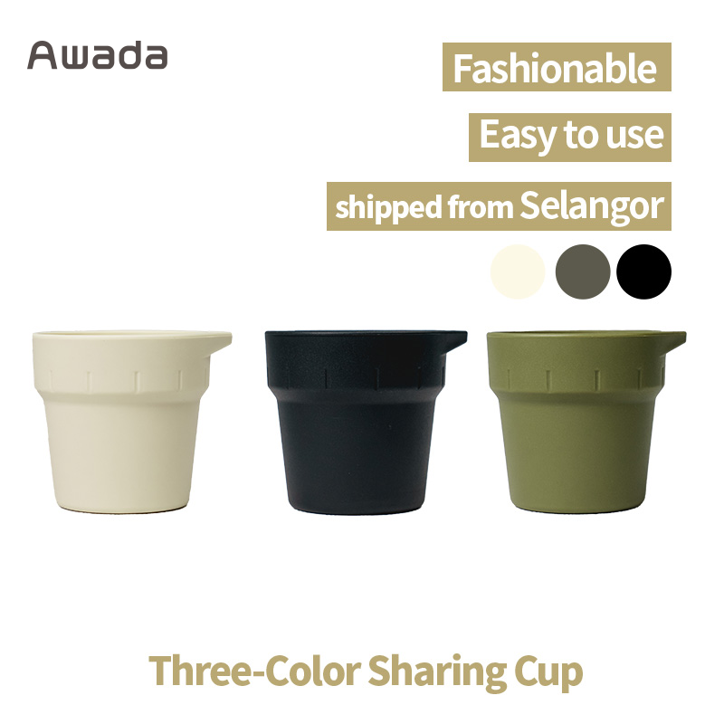 Awada Coffee Sharing Cup β Green | White | Black