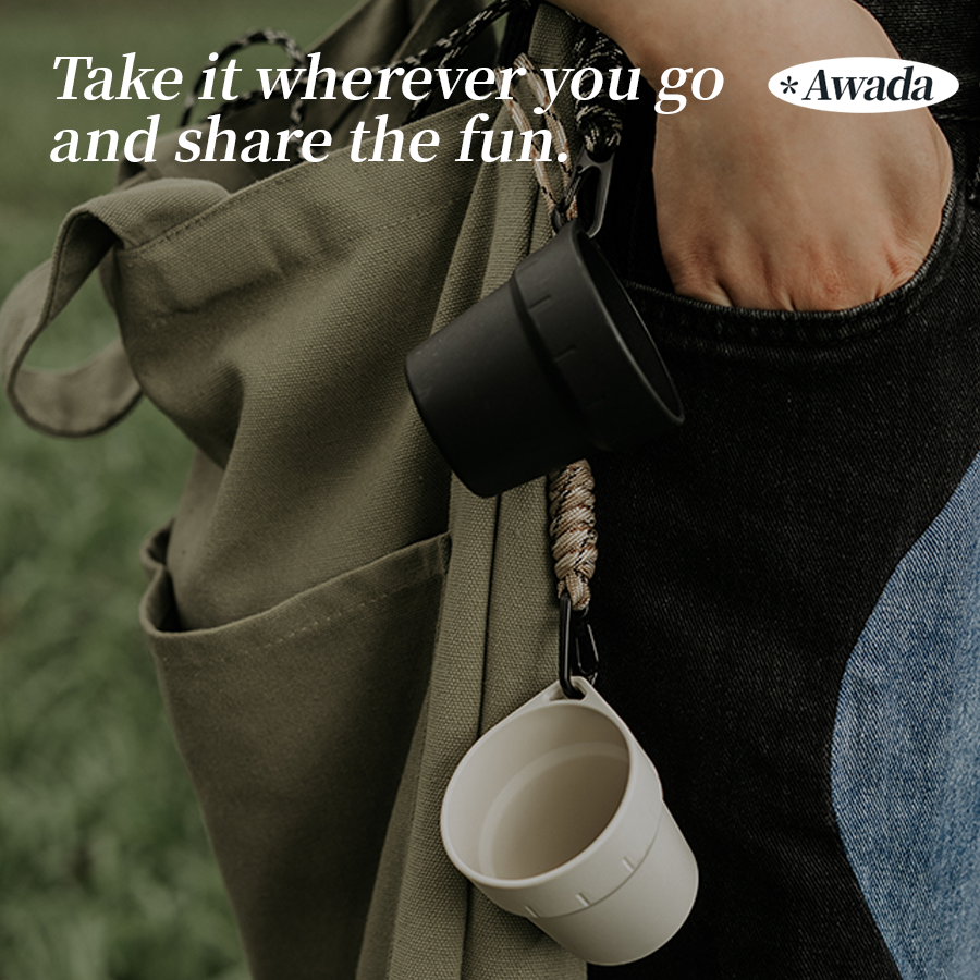 Awada Coffee Sharing Cup β Green | White | Black