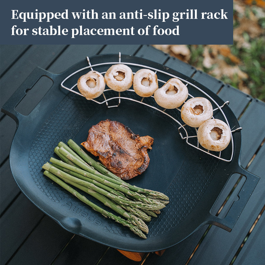Awada Portable Camping Grill Pan – Dual Use Non-Stick Electric & Gas