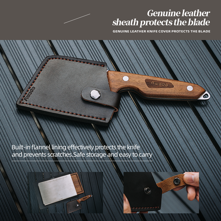 Awada Double-Sided Camping Cutting Board Set โ Stainless Steel Knife Pro Kit