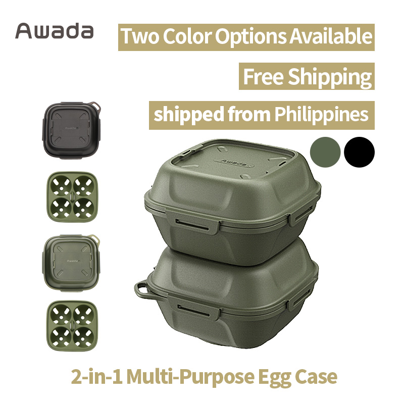 2-in-1 Egg Container】 Outdoor Camping Egg Storage Box and Steamer Shatterproof Leakproof Portable