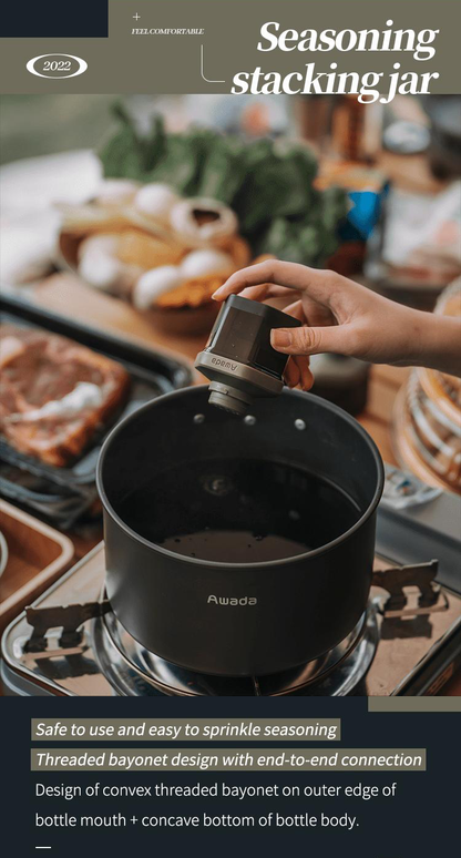 Awada 3-in-1 Spice Dispenser & Storage Jar