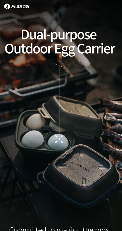 2-in-1 Egg Container】 Outdoor Camping Egg Storage Box and Steamer Shatterproof Leakproof Portable