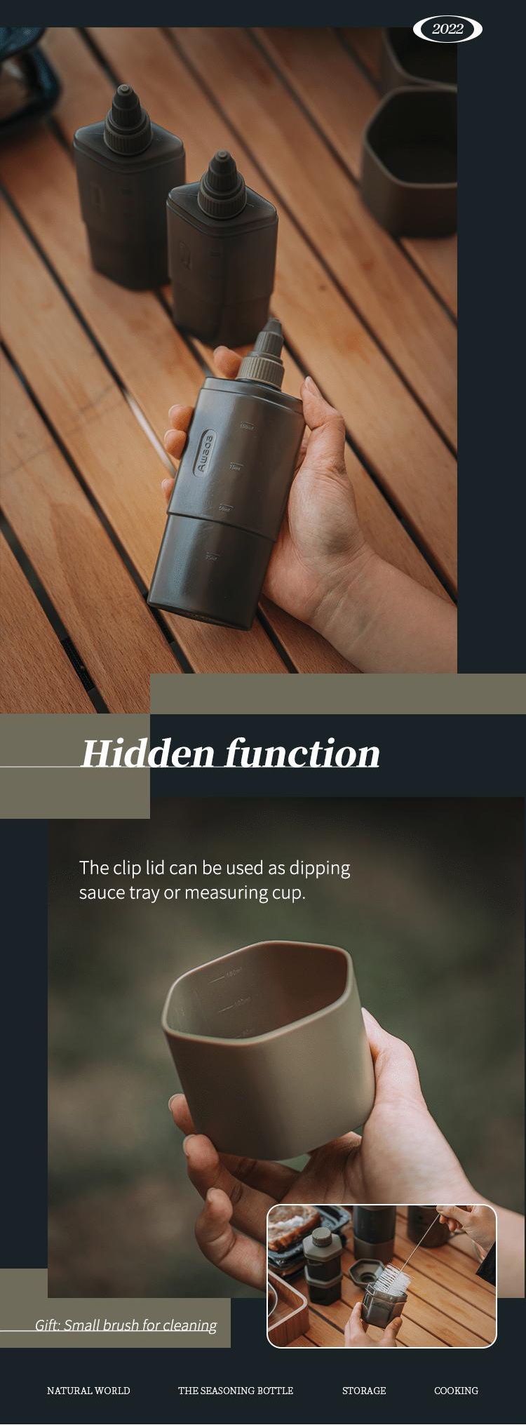 Awada 3-in-1 Spice Dispenser & Storage Jar