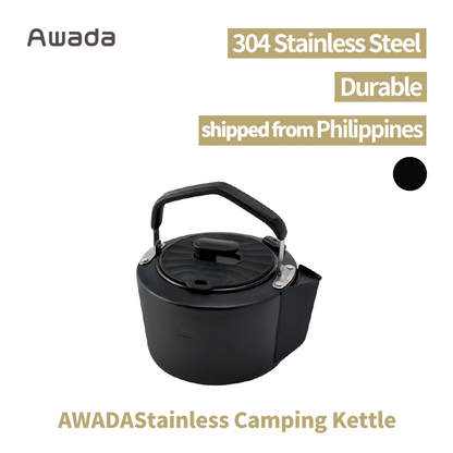 Large Stainless Steel Whistling Kettle – Perfect for Outdoor Camping & Travel
