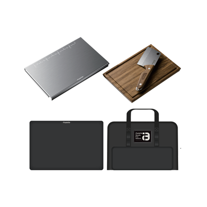 Awada Double-Sided Camping Cutting Board Set – Stainless Steel Knife Pro Kit