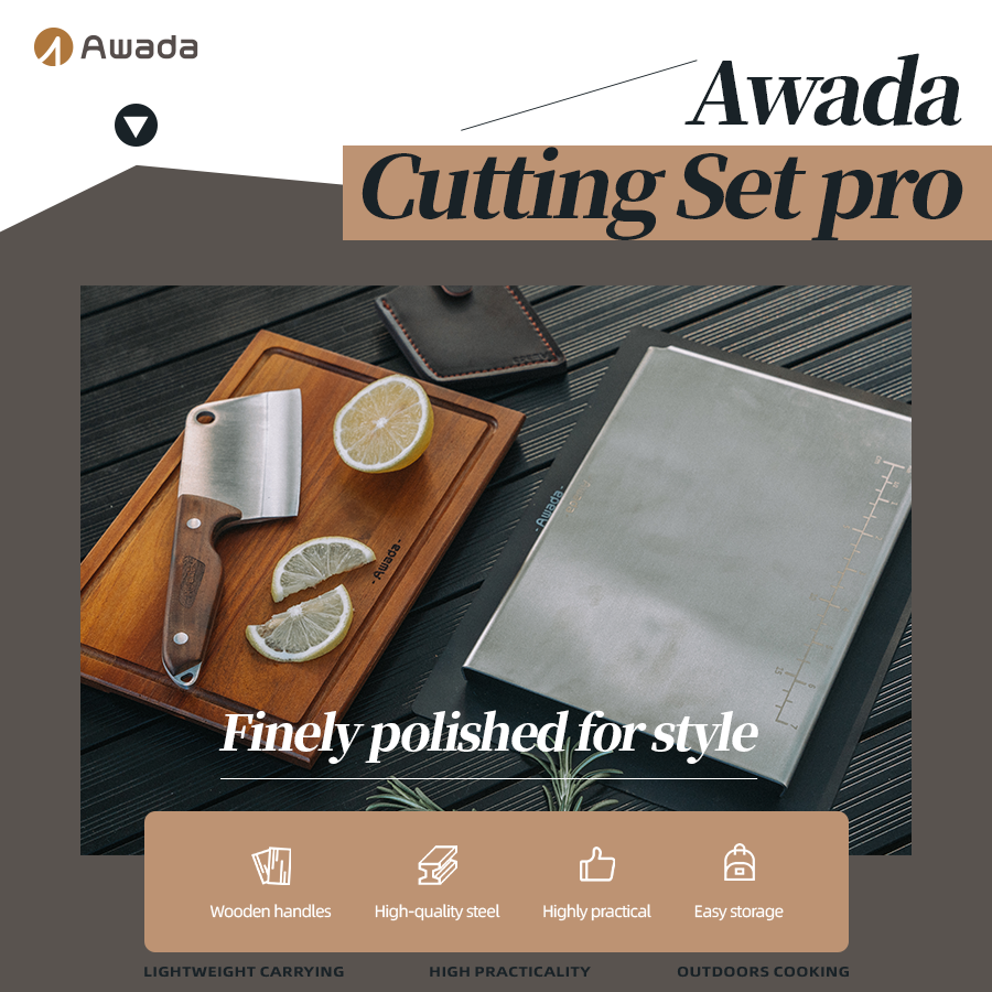 Awada Outdoor Double Sided Fiber Cutting Board Set