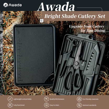 AWADA 4-in-1 Camping Cutting Board Set