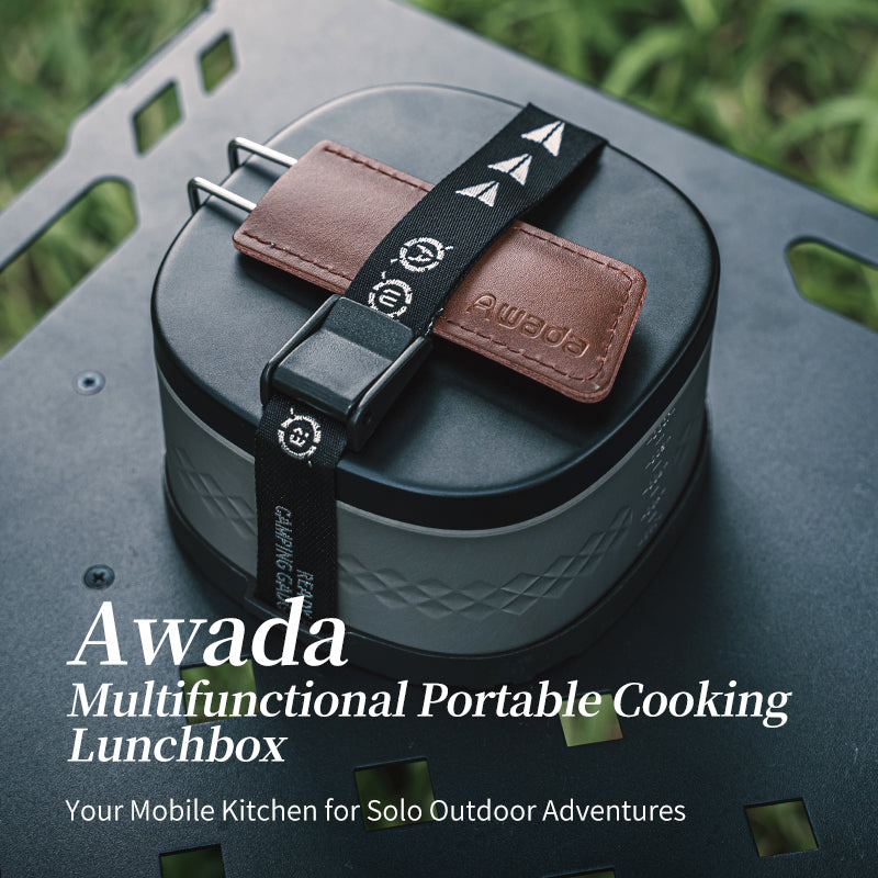 AWADA Multi-Function Outdoor Lunchbox – Compact Camping Cookware Set to Fry, Boil & Steam