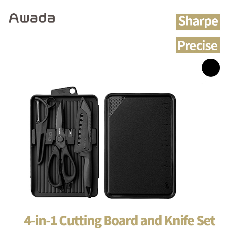 AWADA 4-in-1 Camping Cutting Board Set