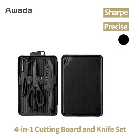 AWADA 4-in-1 Camping Cutting Board Set