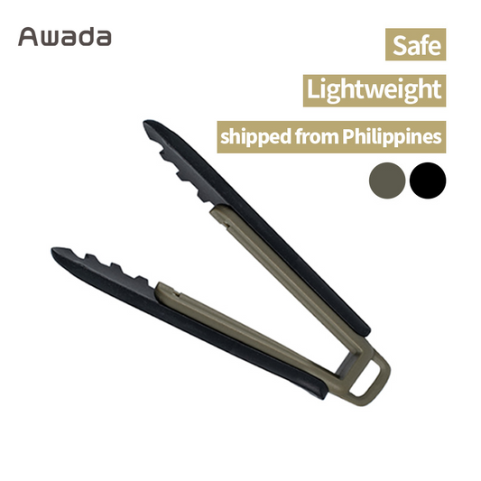 Awada Outdoor Camping Nylon Telescopic Food Clips Black BBQ Cooking