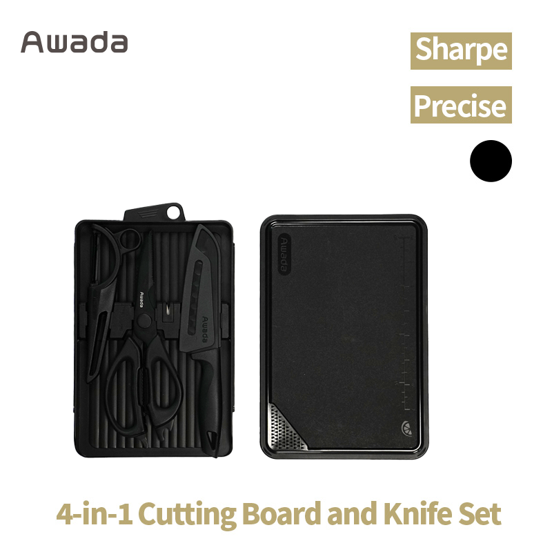 AWADA 4-in-1 Camping Cutting Board Set