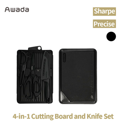 AWADA 4-in-1 Camping Cutting Board Set