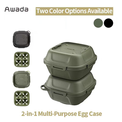 Awada 2-in-1 Outdoor Egg Carrier & Steamer | Portable Leakproof Camping Egg Storage Box
