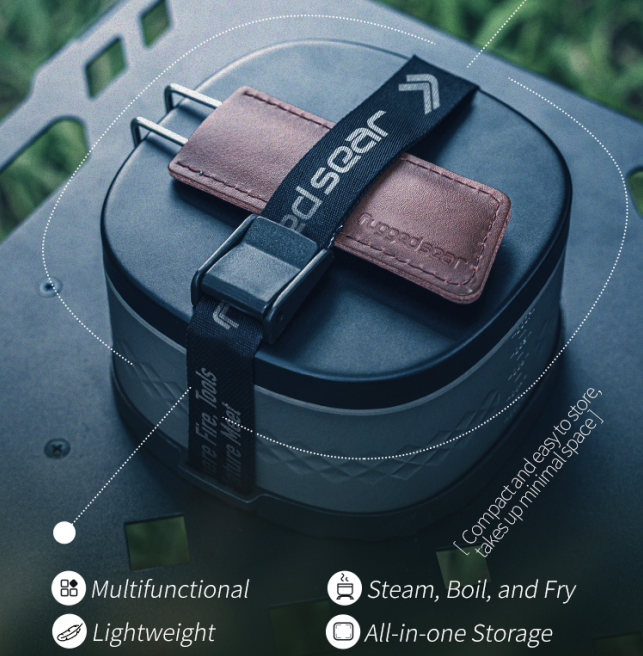 Rugged Sear Multi-Function Outdoor Lunchbox – Compact Camping Cookware Set to Fry, Boil & Steam