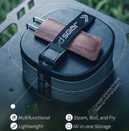 Rugged Sear Multi-Function Outdoor Lunchbox – Compact Camping Cookware Set to Fry, Boil & Steam