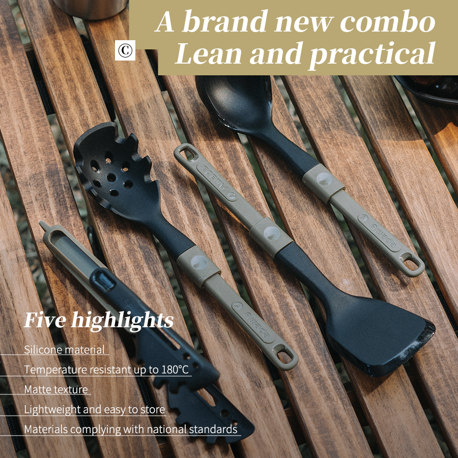Awada Outdoor Camping Silicone Cookware Package – Lightweight Foldable Kitchen Tools for Travel and Hiking