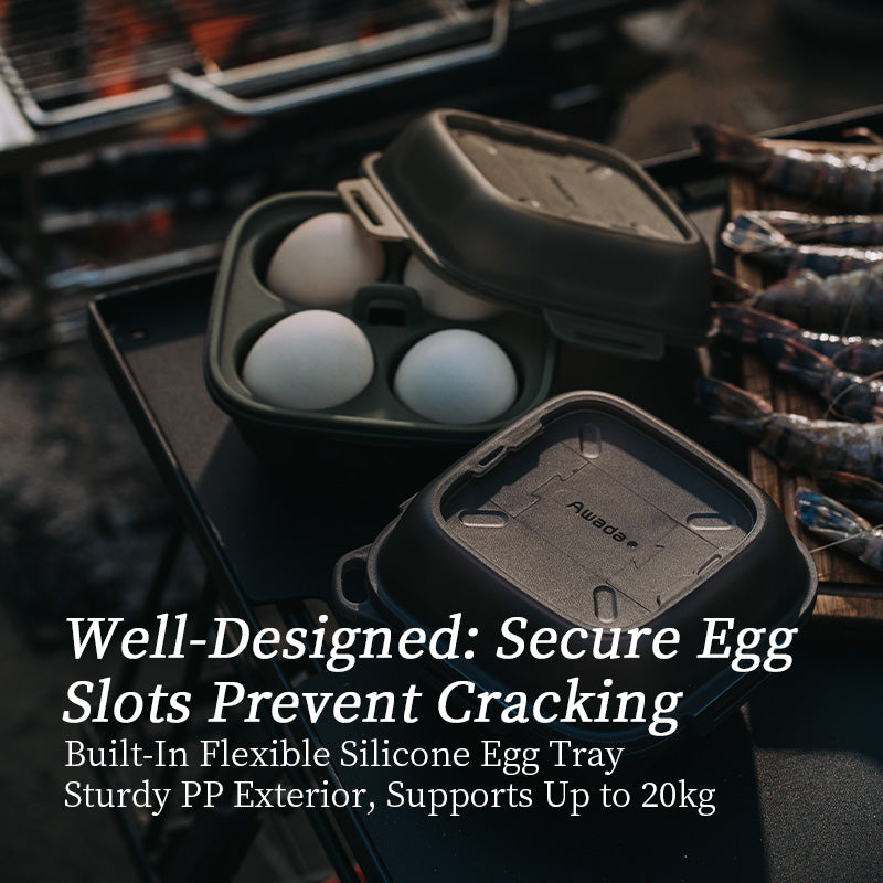 Awada 2-in-1 Outdoor Egg Carrier & Steamer | Portable Leakproof Camping Egg Storage Box