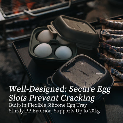 Awada 2-in-1 Outdoor Egg Carrier & Steamer | Portable Leakproof Camping Egg Storage Box