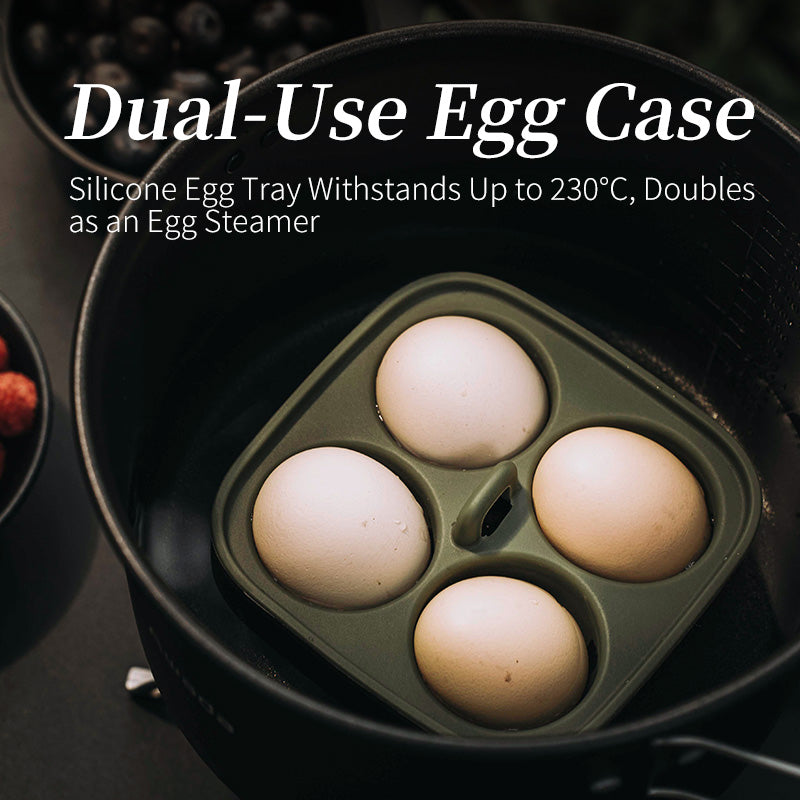 Awada 2-in-1 Outdoor Egg Carrier & Steamer | Portable Leakproof Camping Egg Storage Box