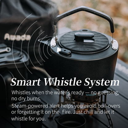 Large Stainless Steel Whistling Kettle – Perfect for Outdoor Camping & Travel