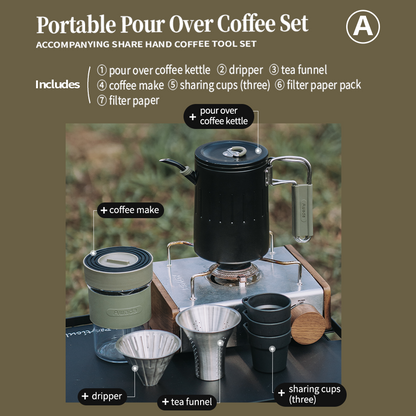 Awada Portable Hand Drip Coffee Maker Sharing Set