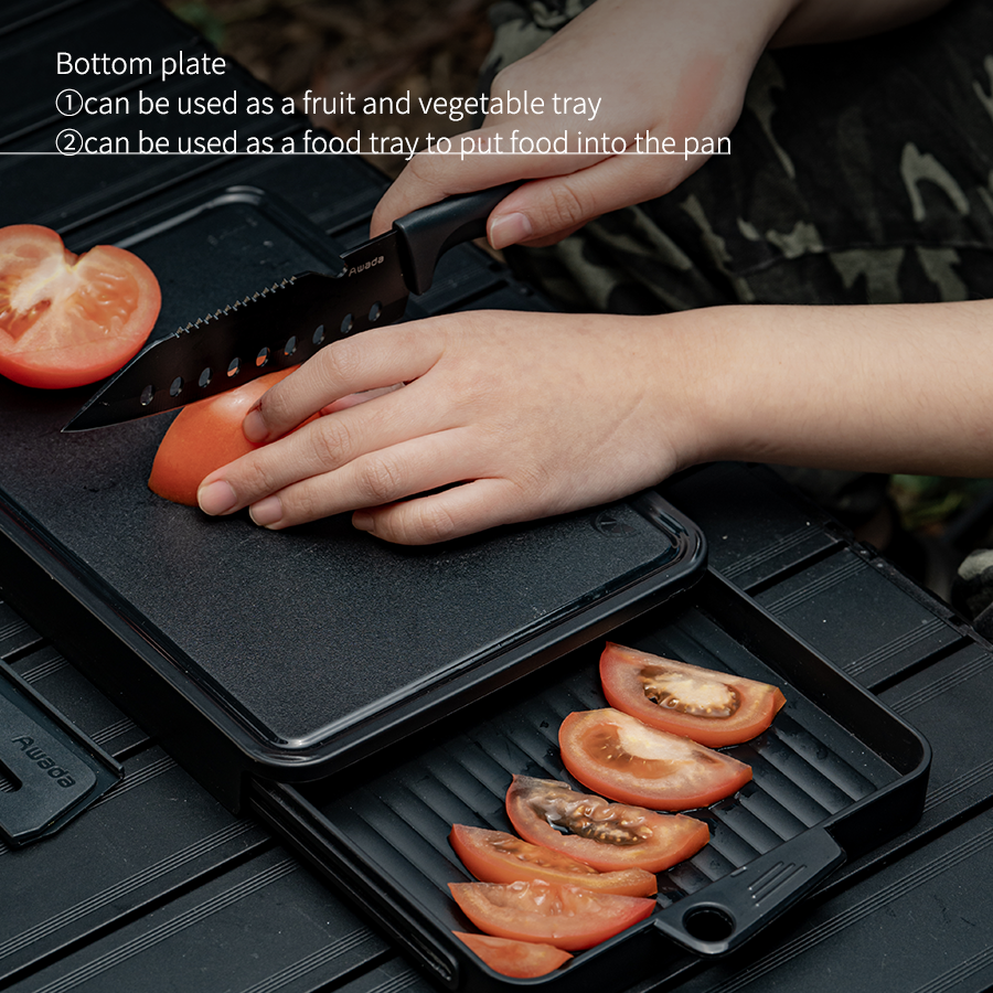 AWADA 4-in-1 Camping Cutting Board Set