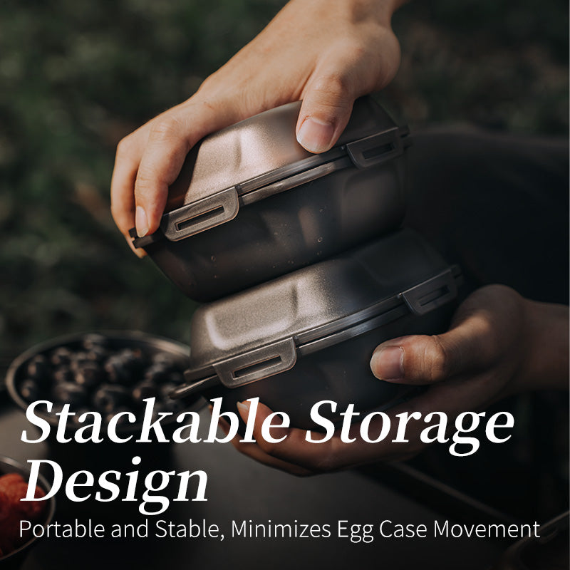 Awada 2-in-1 Outdoor Egg Carrier & Steamer | Portable Leakproof Camping Egg Storage Box