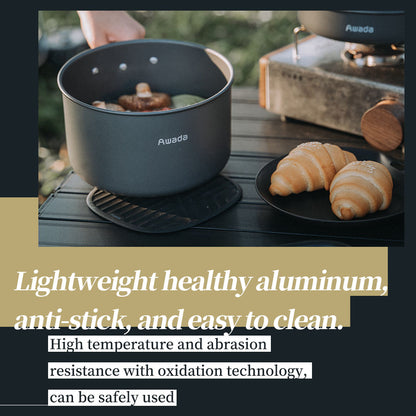 Awada 25 in 1 Cookware Set Pot Pan Bowl Plate Chopsticks