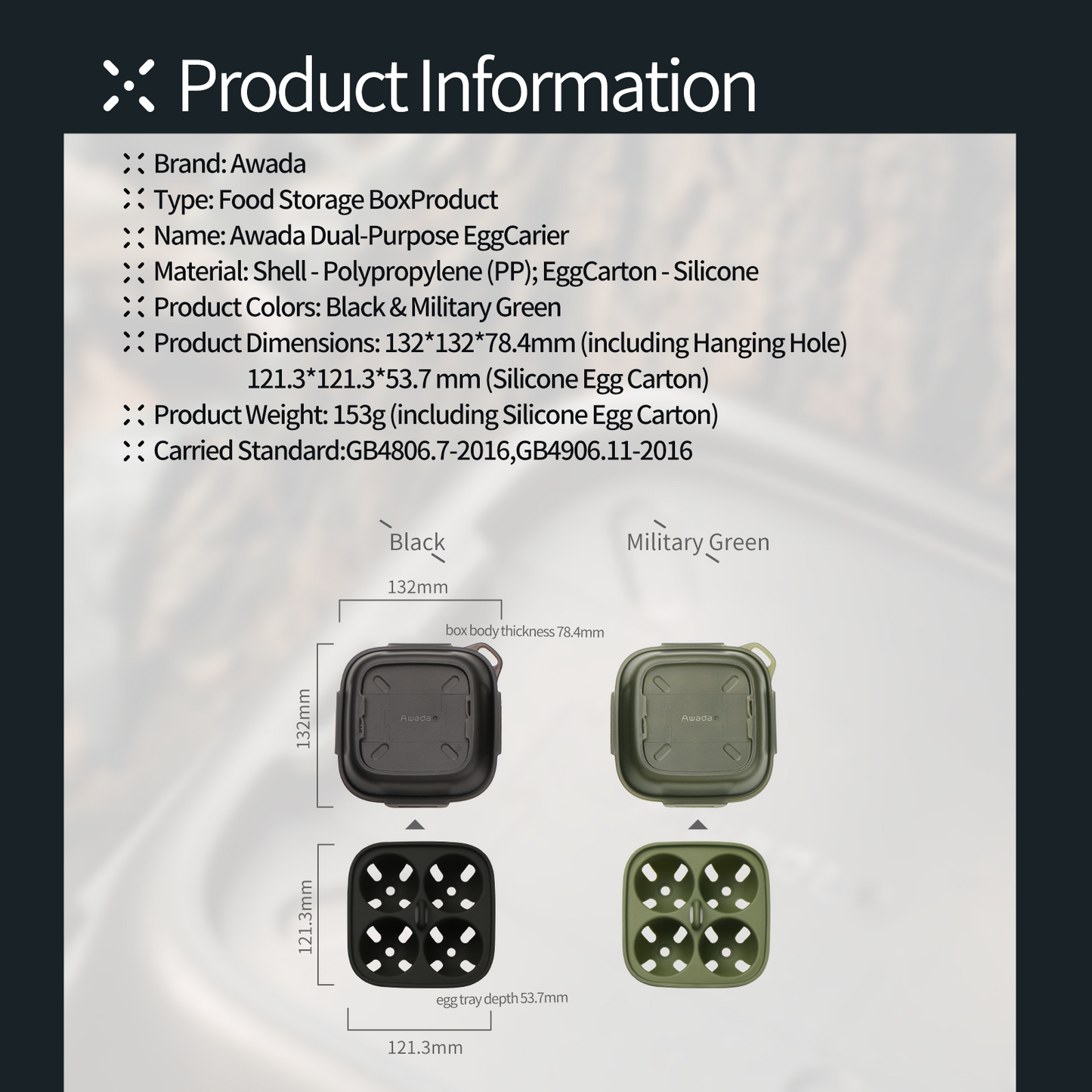 Awada 2-in-1 Outdoor Egg Carrier & Steamer | Portable Leakproof Camping Egg Storage Box