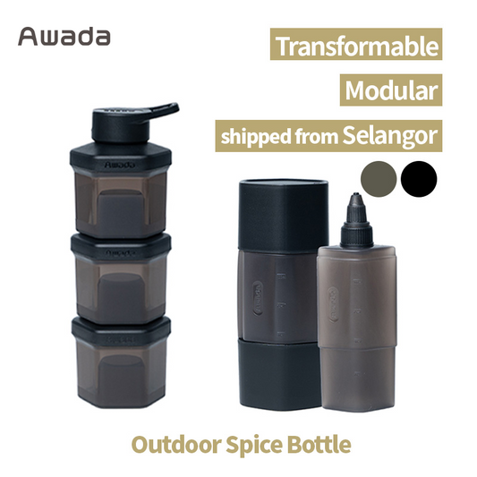 Awada 3-in-1 Portable Spice Dispenser Stackable Spice Jar