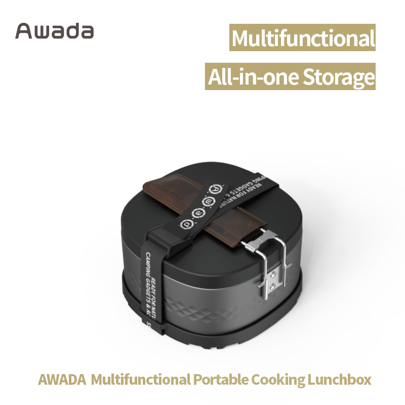 AWADA Multi-Function Outdoor Lunchbox – Compact Camping Cookware Set to Fry, Boil & Steam