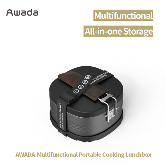 AWADA Multi-Function Outdoor Lunchbox – Compact Camping Cookware Set to Fry, Boil & Steam