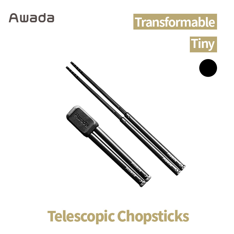 Awada Extendable Retractable Chopsticks – Durable Nylon and Stainless Steel, Compact for Travel and Camping