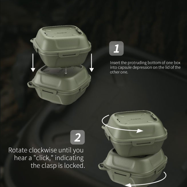 Awada 2-in-1 Outdoor Egg Carrier & Steamer | Portable Leakproof Camping Egg Storage Box