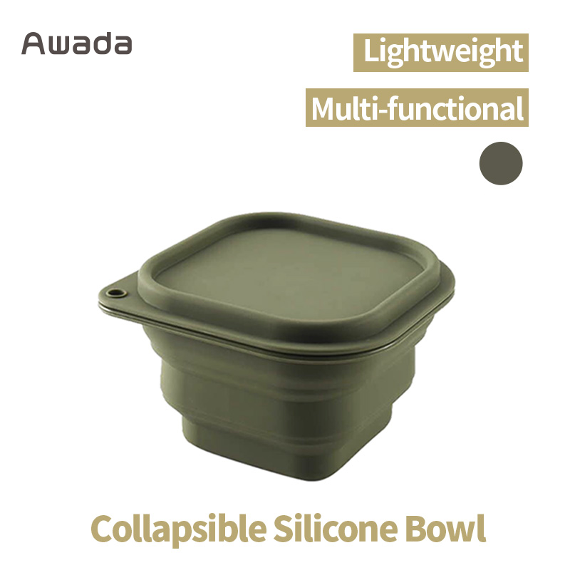 Awada Outdoor Collapsible Silicone Bowl 🍓 Foldable Multi-Purpose Fruit & Snack Container for Camping & Travel