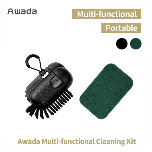 Awada Outdoor Camping Utensil Cleaning Brush | Non-scratch, non-stick cookware | Portable multifunctional pot cleaning brush