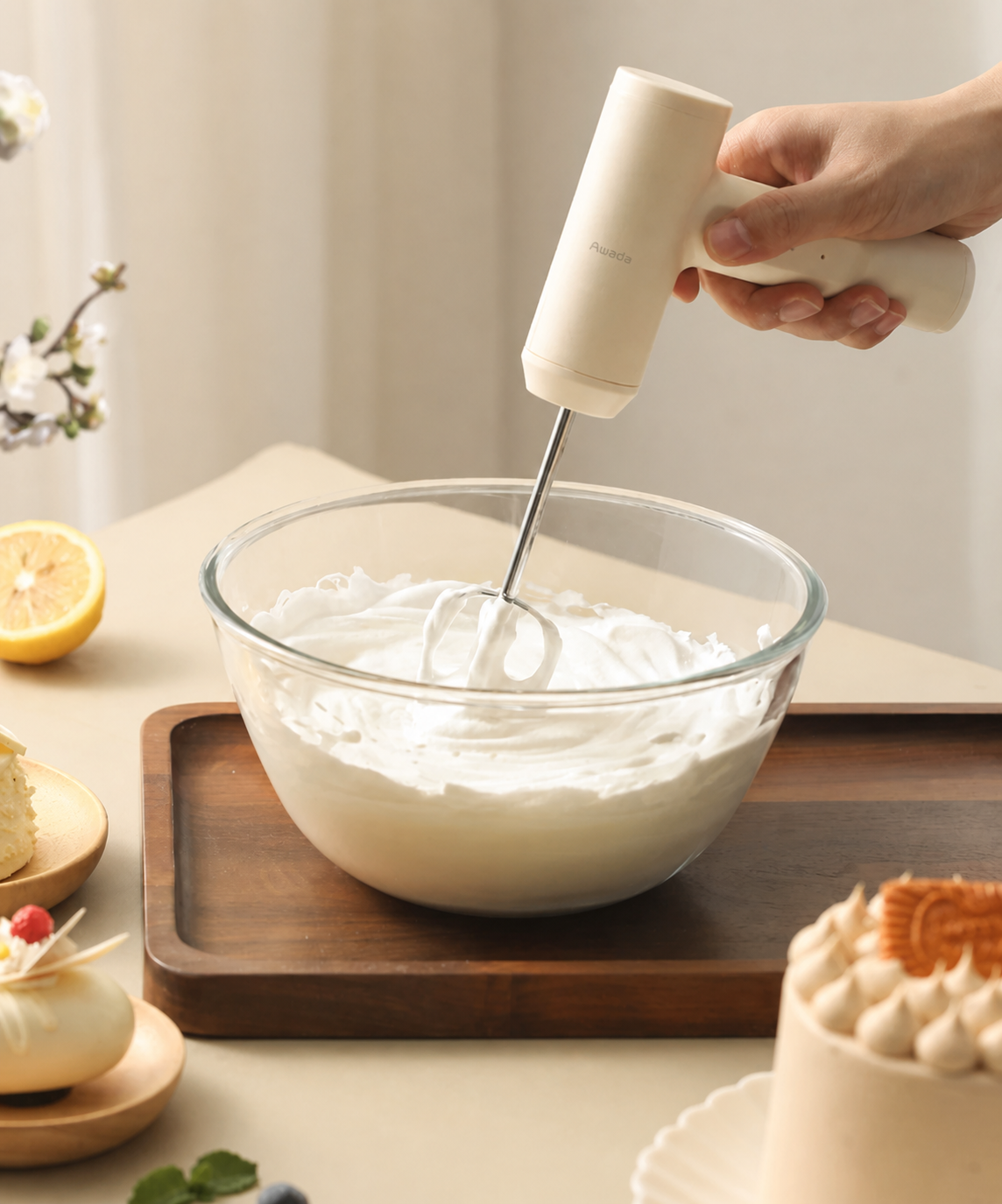 Rechargeable Cordless Electric Hand Mixer