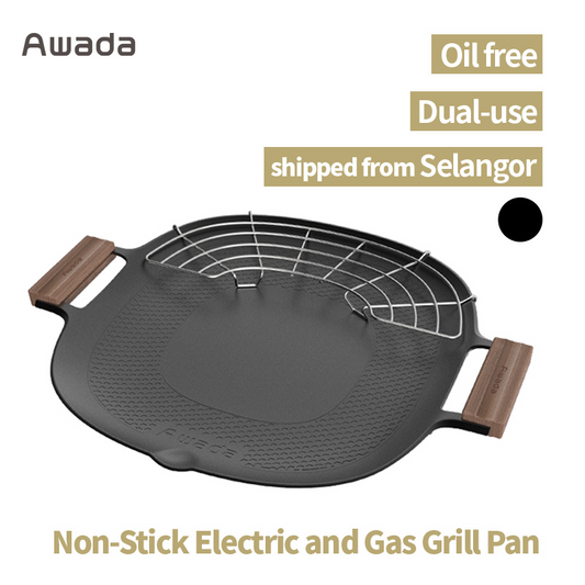 Awada Multi-Functional Korean BBQ Pan for Induction and Open Flame Stoves Indoor and Outdoor