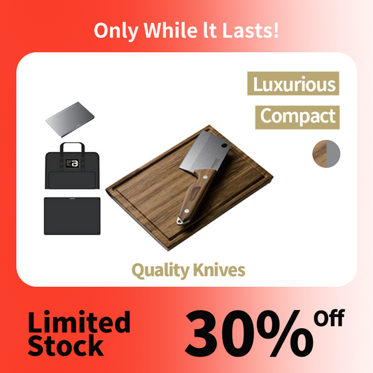 Awada Double-Sided Camping Cutting Board Set – Stainless Steel Knife Pro Kit