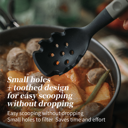 Awada Outdoor Lightweight Silicone  Portable Camping Extendable Easy-Clean Soup Ladle