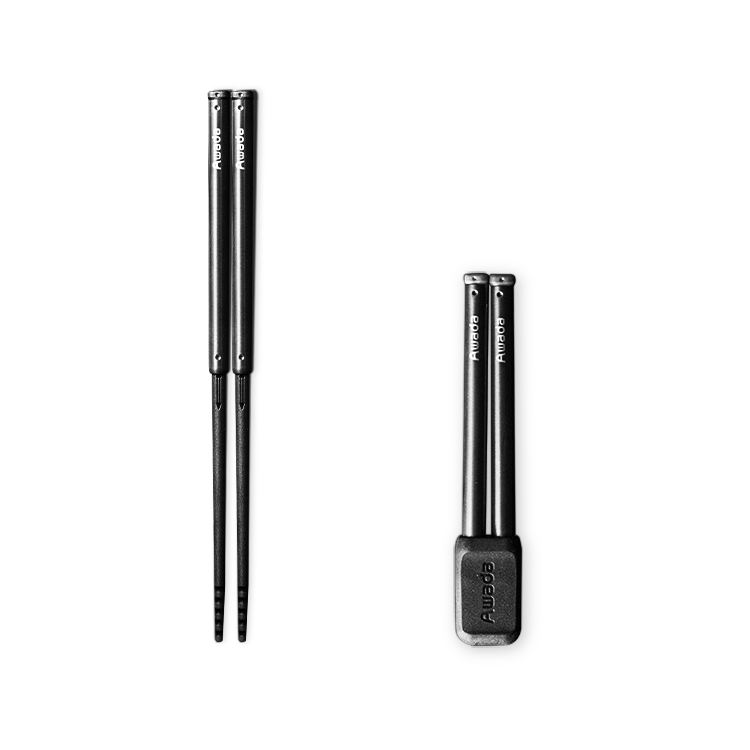 Awada Lightweight Portable Stainless Steel Telescopic Detachable Chopsticks for One Person